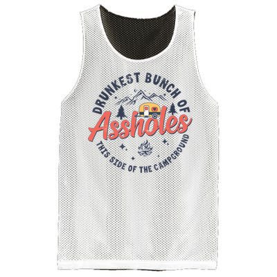 Drunkest Bunch Of Assholes This Side Of The Campground Mesh Reversible Basketball Jersey Tank