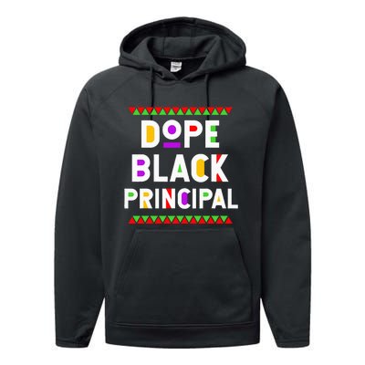 Dope Black Principal African American Job Proud Profession Performance Fleece Hoodie