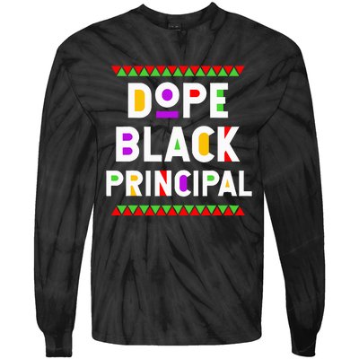 Dope Black Principal African American Job Proud Profession Tie-Dye Long Sleeve Shirt