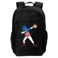 Dabbing Baseball Player 4th Of July USA American Flag Boy Daily Commute Backpack