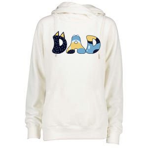 Dad Birthday Party Cute Dog FatherS Day Womens Funnel Neck Pullover Hood