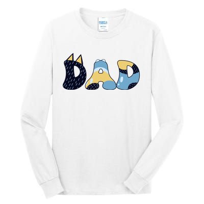 Dad Birthday Party Cute Dog FatherS Day Tall Long Sleeve T-Shirt