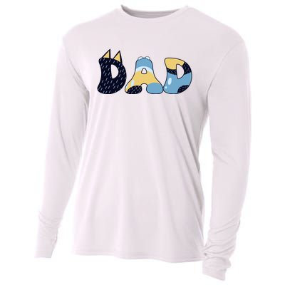 Dad Birthday Party Cute Dog FatherS Day Cooling Performance Long Sleeve Crew