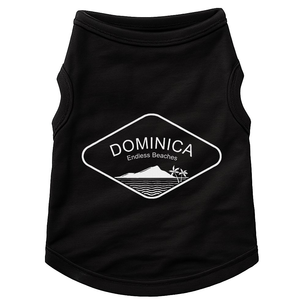 Dominica Beach Palms Caribbean Island Summer Gift Souvenir Doggie Tank