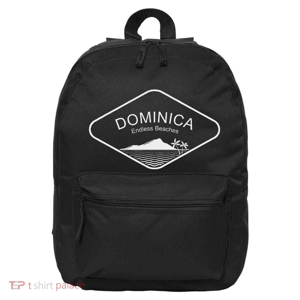Dominica Beach Palms Caribbean Island Summer Gift Souvenir 16 in Basic Backpack