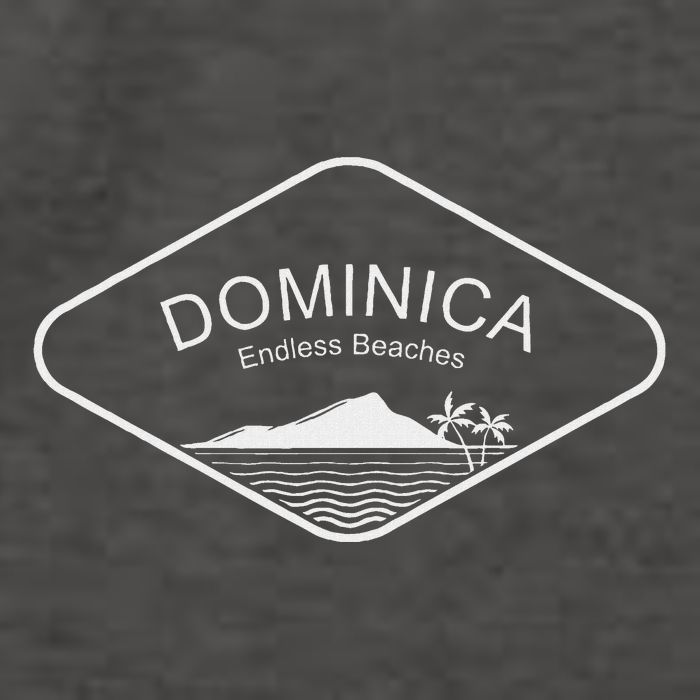 Dominica Beach Palms Caribbean Island Summer Gift Souvenir Vector Backpack