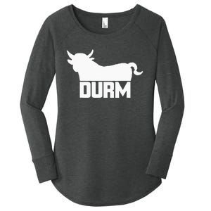 Durm Bull Profile Women's Perfect Tri Tunic Long Sleeve Shirt