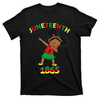 Dabbing Black Princess Juneteenth 1865 Brown Skin Girl T-Shirt