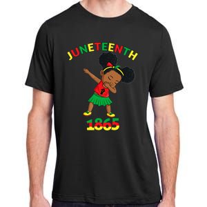 Dabbing Black Princess Juneteenth 1865 Brown Skin Girl Adult ChromaSoft Performance T-Shirt