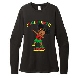 Dabbing Black Princess Juneteenth 1865 Brown Skin Girl Womens CVC Long Sleeve Shirt