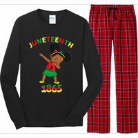 Dabbing Black Princess Juneteenth 1865 Brown Skin Girl Long Sleeve Pajama Set