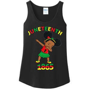 Dabbing Black Princess Juneteenth 1865 Brown Skin Girl Ladies Essential Tank