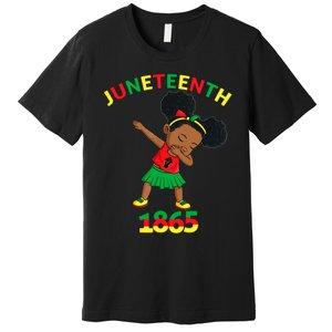 Dabbing Black Princess Juneteenth 1865 Brown Skin Girl Premium T-Shirt