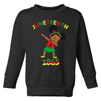 Dabbing Black Princess Juneteenth 1865 Brown Skin Girl Toddler Sweatshirt