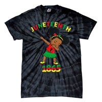 Dabbing Black Princess Juneteenth 1865 Brown Skin Girl Tie-Dye T-Shirt