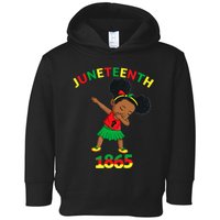 Dabbing Black Princess Juneteenth 1865 Brown Skin Girl Toddler Hoodie