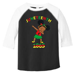 Dabbing Black Princess Juneteenth 1865 Brown Skin Girl Toddler Fine Jersey T-Shirt