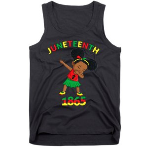 Dabbing Black Princess Juneteenth 1865 Brown Skin Girl Tank Top