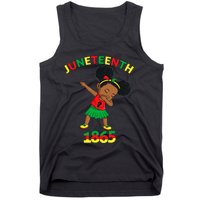 Dabbing Black Princess Juneteenth 1865 Brown Skin Girl Tank Top