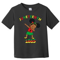 Dabbing Black Princess Juneteenth 1865 Brown Skin Girl Toddler T-Shirt