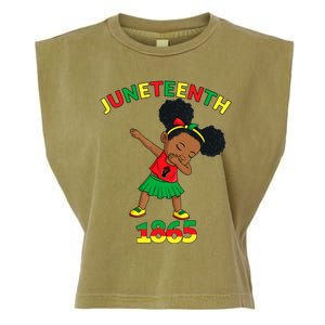 Dabbing Black Princess Juneteenth 1865 Brown Skin Girl Garment-Dyed Women's Muscle Tee