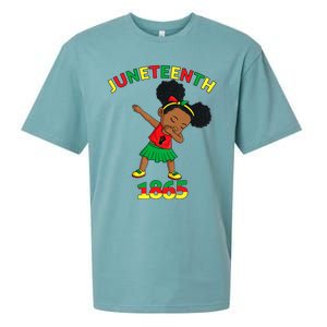 Dabbing Black Princess Juneteenth 1865 Brown Skin Girl Sueded Cloud Jersey T-Shirt