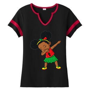 Dabbing Black Princess Juneteenth 1865 Brown Skin Ladies Halftime Notch Neck Tee