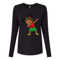 Dabbing Black Princess Juneteenth 1865 Brown Skin Womens Cotton Relaxed Long Sleeve T-Shirt