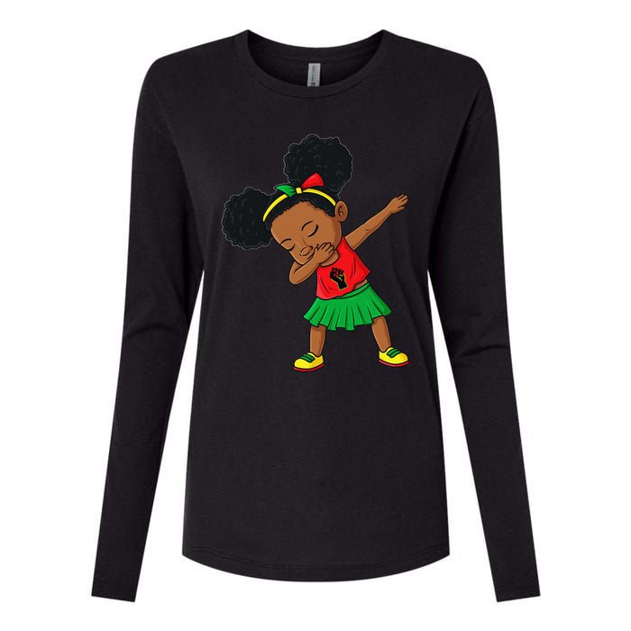 Dabbing Black Princess Juneteenth 1865 Brown Skin Womens Cotton Relaxed Long Sleeve T-Shirt