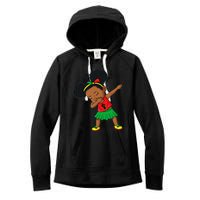 Dabbing Black Princess Juneteenth 1865 Brown Skin Women's Fleece Hoodie