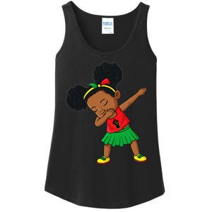 Dabbing Black Princess Juneteenth 1865 Brown Skin Ladies Essential Tank