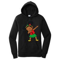 Dabbing Black Princess Juneteenth 1865 Brown Skin Women's Pullover Hoodie