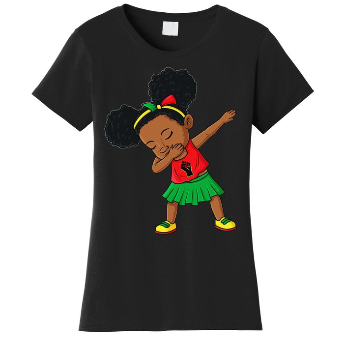 Dabbing Black Princess Juneteenth 1865 Brown Skin Women's T-Shirt