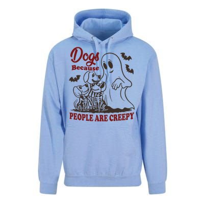 Dog Because People Are Creepy Funny Halloween Dog Ghost Unisex Surf Hoodie