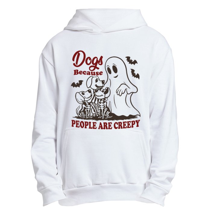 Dog Because People Are Creepy Funny Halloween Dog Ghost Urban Pullover Hoodie