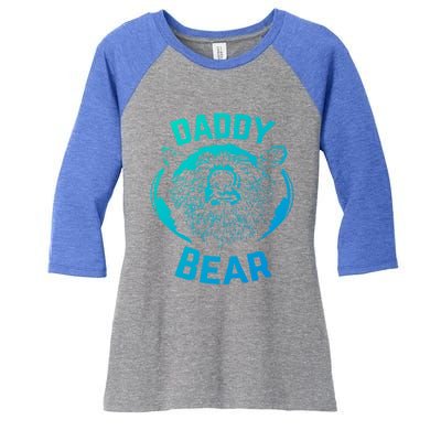 Daddy Bear Papa Bear Fathers Day New Papa Daddy Gift Women's Tri-Blend 3/4-Sleeve Raglan Shirt