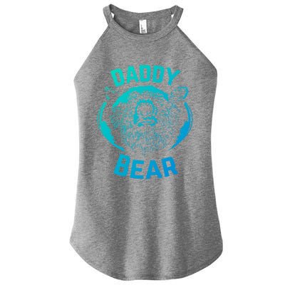 Daddy Bear Papa Bear Fathers Day New Papa Daddy Gift Women’s Perfect Tri Rocker Tank