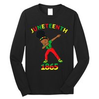 Dabbing Black Princess Juneteenth 1865 Brown Skin Long Sleeve Shirt