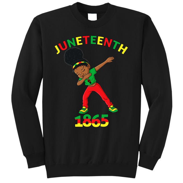 Dabbing Black Princess Juneteenth 1865 Brown Skin Sweatshirt