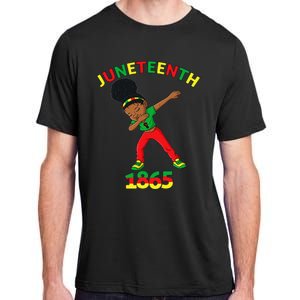 Dabbing Black Princess Juneteenth 1865 Brown Skin Adult ChromaSoft Performance T-Shirt