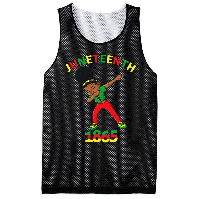 Dabbing Black Princess Juneteenth 1865 Brown Skin Mesh Reversible Basketball Jersey Tank