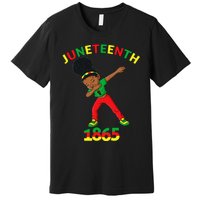 Dabbing Black Princess Juneteenth 1865 Brown Skin Premium T-Shirt