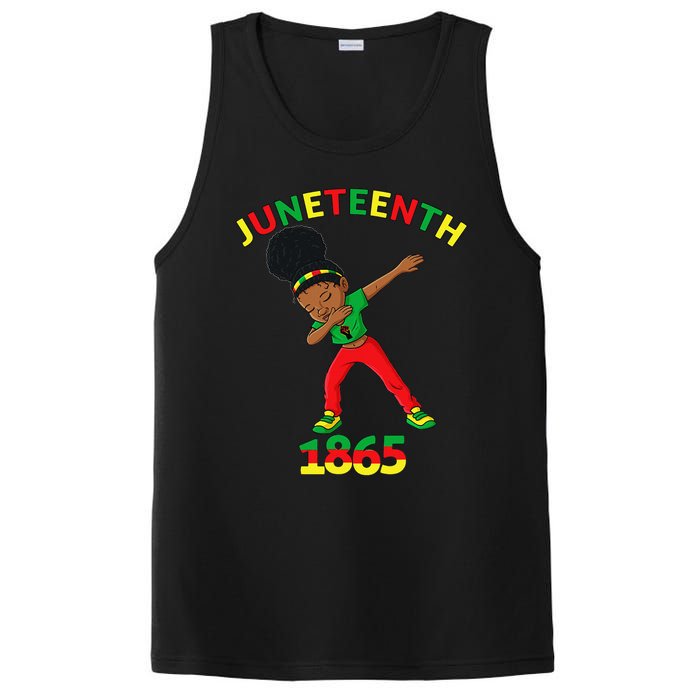 Dabbing Black Princess Juneteenth 1865 Brown Skin PosiCharge Competitor Tank