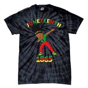 Dabbing Black Princess Juneteenth 1865 Brown Skin Tie-Dye T-Shirt