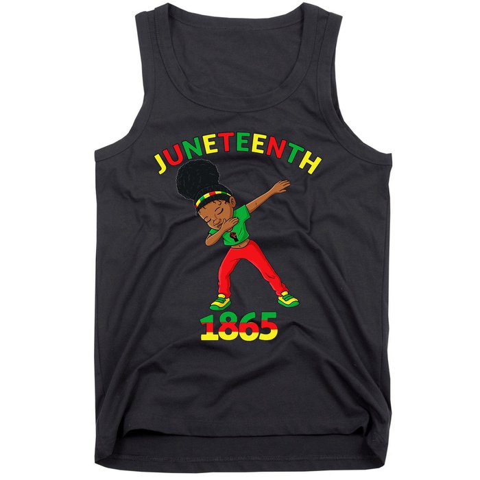 Dabbing Black Princess Juneteenth 1865 Brown Skin Tank Top