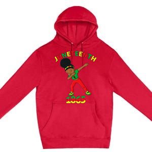 Dabbing Black Princess Juneteenth 1865 Brown Skin Premium Pullover Hoodie