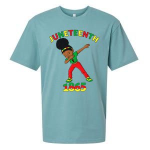 Dabbing Black Princess Juneteenth 1865 Brown Skin Sueded Cloud Jersey T-Shirt