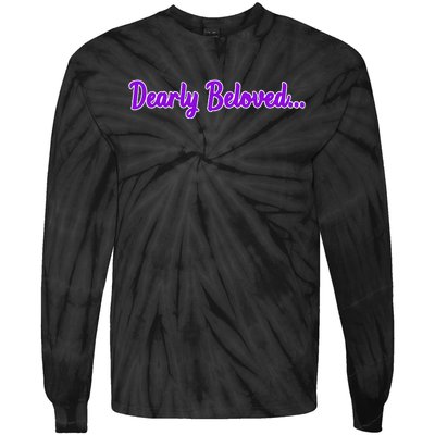 Dearly Beloved Purple 80s Retro Concert 1980S Tie-Dye Long Sleeve Shirt