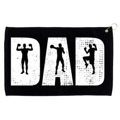 Dad Boxing Player Coach Coachting Sports Boxing For Dad Gift Grommeted Golf Towel