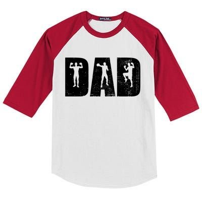 Dad Boxing Player Coach Coachting Sports Boxing For Dad Gift Kids Colorblock Raglan Jersey